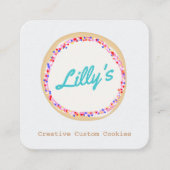 Carte De Visite Carré Boulangerie customisée Logo de biscuits personnali (Devant)