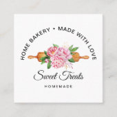 Carte De Visite Carré Boulangerie de friandises (Devant)