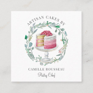 Carte De Visite Carré boulangerie pâtisserie chef Baker Carré Carte de v