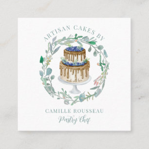 Carte De Visite Carré boulangerie pâtisserie chef Baker Carré Carte de v