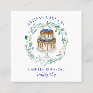 Carte De Visite Carré boulangerie pâtisserie chef Baker Carré Carte de v
