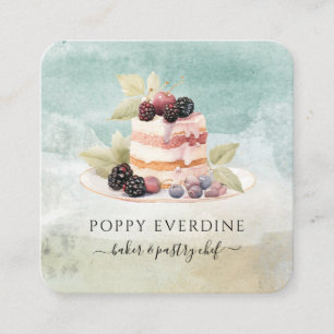 Carte De Visite Carré boulangerie pâtisserie chef traiteur