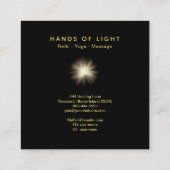 Carte De Visite Carré Boule de mains curative d'énergie de *~* de (Dos)