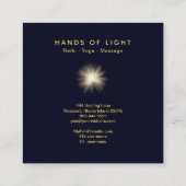 Carte De Visite Carré Boule de mains curative d'énergie de *~* de marine (Dos)