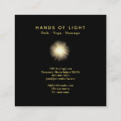 Carte De Visite Carré Boule de mains curative d'énergie de *~* Reiki (Dos)