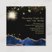 Carte De Visite Carré *~* Boule d'énergie Agate Lumière Purple Or (Dos)