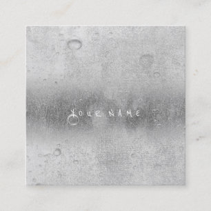 Carte De Visite Carré Boules grises de toile de l'eau d'abrégé sur gri