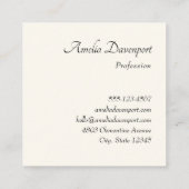 Carte De Visite Carré Bouquet de fleurs d'été Whimsical Boho (Dos)