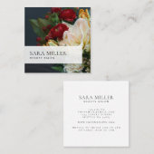 Carte De Visite Carré Bouquet floral classique (Devant / Derrière)
