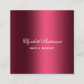 Carte De Visite Carré Bourgogne photo qr code nom élégant script (Devant)