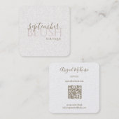 Carte De Visite Carré Boutique Blush (Devant / Derrière)