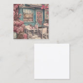 Carte De Visite Carré Boutique De Café Chic Cute Shabby (Devant / Derrière)