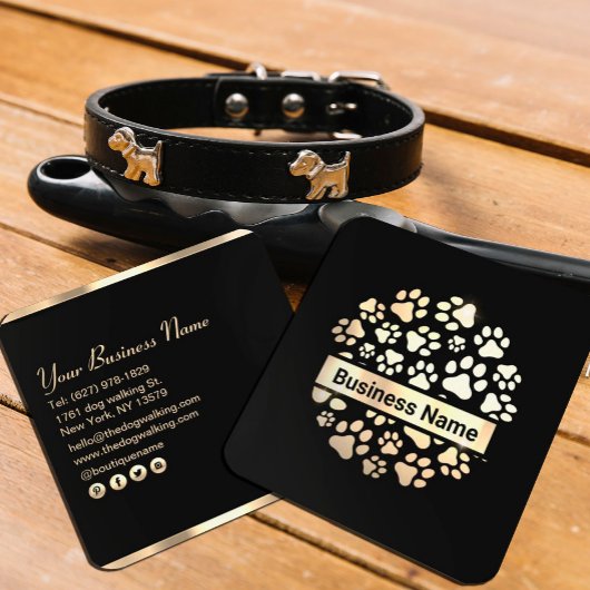 Carte De Visite Carré Boutique de fournitures pour animaux de compagnie 