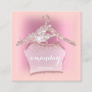 Carte De Visite Carré Boutique de mode Diamond Hanger pour les cintres r