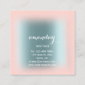 Carte De Visite Carré Boutique de vêtements de mode rose Rose bleu (Dos)
