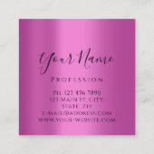 Carte De Visite Carré Boutique Lashes Extension Or rose (Dos)