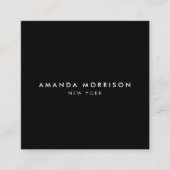 Carte De Visite Carré Boutique minimaliste de luxe noir (Devant)