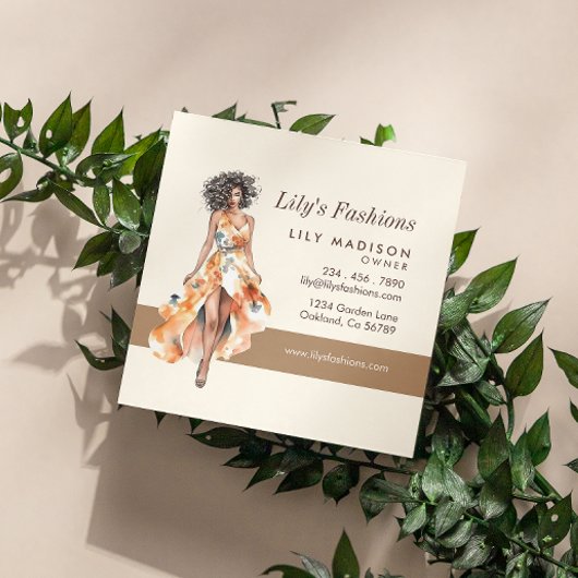 Carte De Visite Carré Boutique moderne