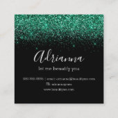 Carte De Visite Carré Boutique professionnelle Boutique Parties scintill (Dos)