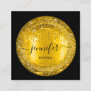 Carte De Visite Carré Boutique professionnelle Boutique Parties scintill