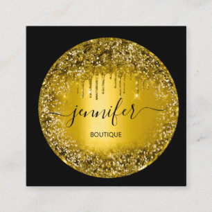 Carte De Visite Carré Boutique professionnelle Boutique Parties scintill