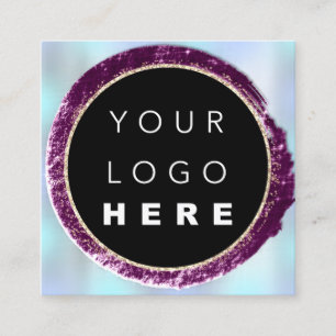 Carte De Visite Carré Boutique professionnelle Boutique Rose bleu Logo e