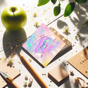 Carte De Visite Carré Boutique Professionnelle Nom Boutique Holographe P