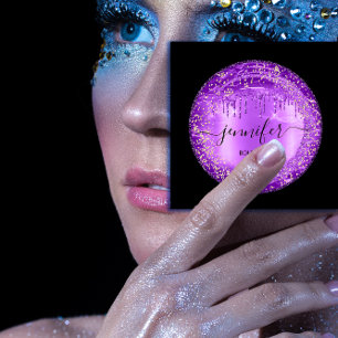 Carte De Visite Carré Boutique Professionnelle Parties scintillant Bouti