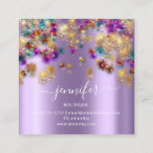 Carte De Visite Carré Boutique Professionnelle Planificateur d'événement (Dos)