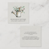 Carte De Visite Carré Boutique rustique (Devant / Derrière)