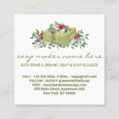 Carte De Visite Carré Boutique Soap Vert traditionnel (Dos)