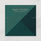 CARTE DE VISITE CARRÉ BRACELET À COUCHER VERT TRIANGLE EN BOUTEILLE (Devant)