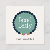 Carte De Visite Carré Bracelet Bracelet de perles nouées par le concepte (Devant)