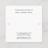 Carte De Visite Carré Bracelet moderne Afficher Carré blanc (Dos)