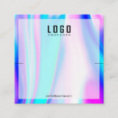 Carte De Visite Carré Bracelets Unicorne Holographique Moderne (Devant)