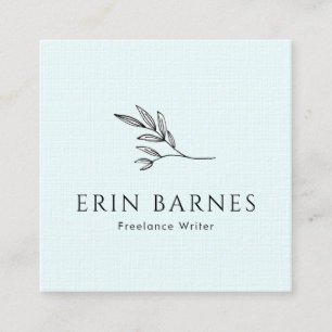 Carte De Visite Carré Branche minimaliste de l'arbre simple à main