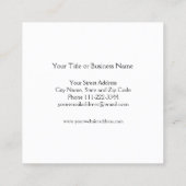 Carte De Visite Carré Branche Olive (Dos)