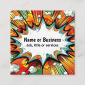 Carte De Visite Carré Bright pop art (Devant)