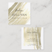 Carte De Visite Carré Brise-pinceau d'or (Devant / Derrière)