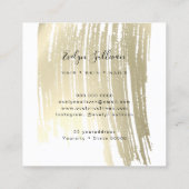 Carte De Visite Carré Brise-pinceau d'or (Dos)