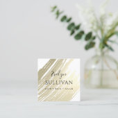 Carte De Visite Carré Brise-pinceau d'or (Debout devant)