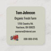 Carte De Visite Carré Broccoli Floret On a Fork With Quote (Dos)