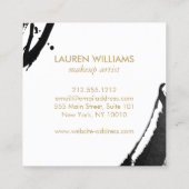 Carte De Visite Carré Brochures Abstraites d'encre noire (Dos)