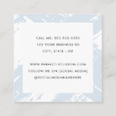 Carte De Visite Carré Brosses bleu pâle et pâle (Dos)