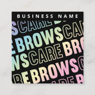 Carte De Visite Carré Brosses holographiques - Instructions de lancement