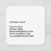 Carte De Visite Carré Brown minimaliste (Dos)