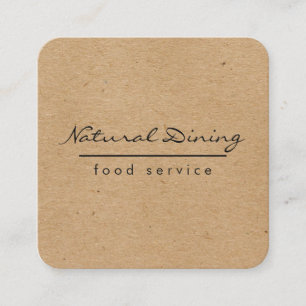 Carte De Visite Carré Brown minimaliste naturel