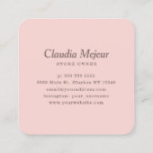 Carte De Visite Carré Brown moderne simple boulon au chocolat (Dos)