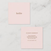 Carte De Visite Carré Brun rose clair (Devant / Derrière)