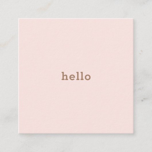 Carte De Visite Carré Brun rose clair (Devant)